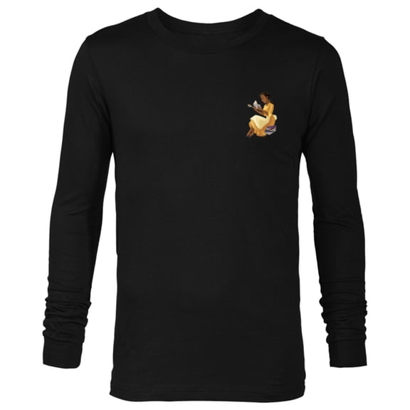 Disney Princess Tiana Small Print - Long Sleeve T-Shirt for Men - Customized-Black