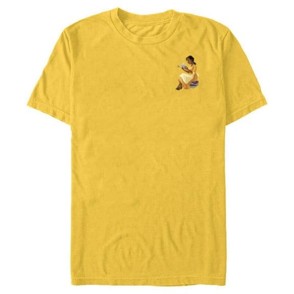 Disney Princess Tiana Small Print - Short Sleeve Blended T-Shirt for Adults - Customized-Yellow