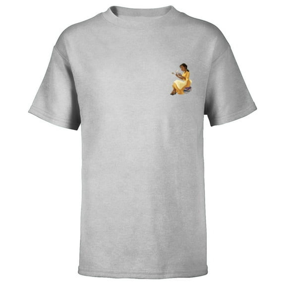 Disney Princess Tiana Small Print - Short Sleeve T-Shirt for Kids - Customized-Athletic Heather