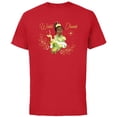 thumbnail image 1 of Disney Princess Tiana Winter Dreams Holiday Standard - Short Sleeve Cotton T-Shirt for Adults - Customized-Red, 1 of 5