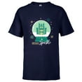 thumbnail image 1 of Disney Princess Tiana’s Palace Snow Globe Holiday Sparkle - Short Sleeve T-Shirt for Kids - Customized-Navy, 1 of 5