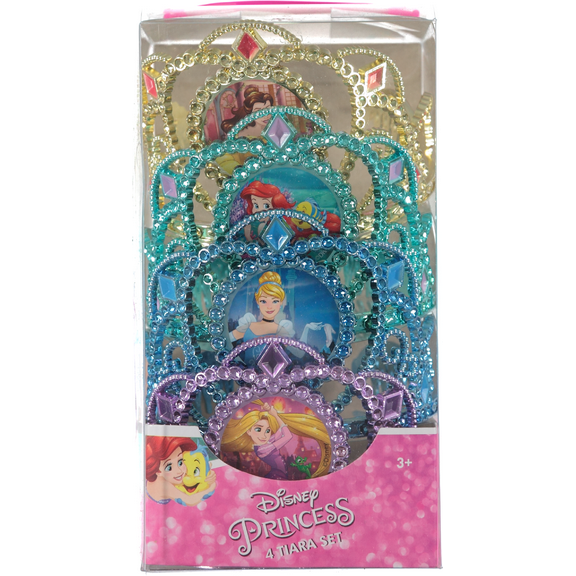 Princess Tiaras, 4 Pack, Multicolored, Disney