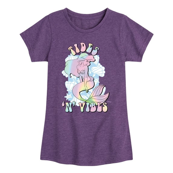 Disney Princess - Tides 'N' Vibes - Toddler & Youth Girls Short Sleeve Graphic T-Shirt