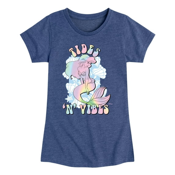 Disney Princess - Tides 'N' Vibes - Toddler & Youth Girls Short Sleeve Graphic T-Shirt