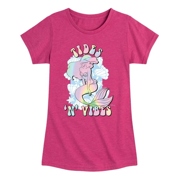 Disney Princess - Tides 'N' Vibes - Toddler & Youth Girls Short Sleeve Graphic T-Shirt