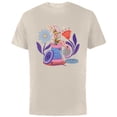 thumbnail image 1 of Disney Princess Tinker Bell Fairy Buttons and Thread - Short Sleeve Cotton T-Shirt for Adults - Customized-Natural, 1 of 5