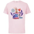 thumbnail image 1 of Disney Princess Tinker Bell Fairy Buttons and Thread - Short Sleeve Cotton T-Shirt for Adults - Customized-Soft Pink, 1 of 5
