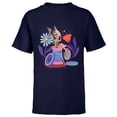 thumbnail image 1 of Disney Princess Tinker Bell Fairy Buttons and Thread - Short Sleeve T-Shirt for Kids - Customized-Navy, 1 of 5