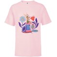 thumbnail image 1 of Disney Princess Tinker Bell Fairy Buttons and Thread - Short Sleeve T-Shirt for Kids - Customized-Soft Pink, 1 of 5