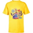 thumbnail image 1 of Disney Princess Tinker Bell Fairy Buttons and Thread - Short Sleeve T-Shirt for Kids - Customized-Yellow, 1 of 5