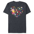 thumbnail image 1 of Disney Princess Tinker Bell Fairy and Flower Heart - Short Sleeve Blended T-Shirt for Adults - Customized-Navy Heather, 1 of 5