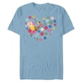 thumbnail image 1 of Disney Princess Tinker Bell Fairy and Flower Heart - Short Sleeve Blended T-Shirt for Adults - Customized-Ocean Blue, 1 of 5