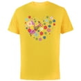 thumbnail image 1 of Disney Princess Tinker Bell Fairy and Flower Heart - Short Sleeve Cotton T-Shirt for Adults - Customized-Yellow, 1 of 5