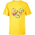 thumbnail image 1 of Disney Princess Tinker Bell Fairy and Flower Heart - Short Sleeve T-Shirt for Kids - Customized-Yellow, 1 of 5
