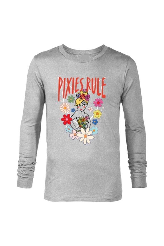 Princess Tinker Bell Pixies Rule - Long Sleeve T-Shirt for Men - Customized-Athletic Heather