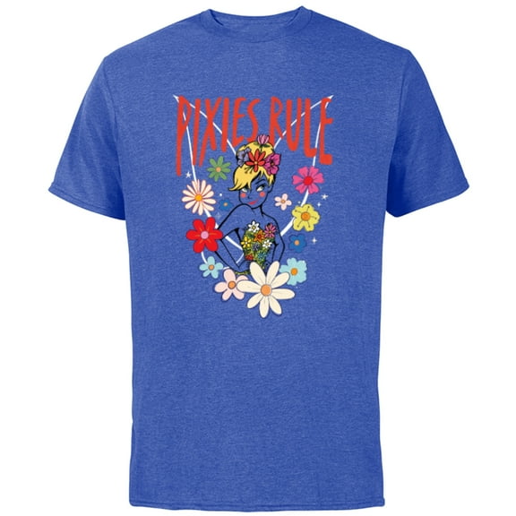 Disney Princess Tinker Bell Pixies Rule - Short Sleeve Cotton T-Shirt for Adults - Customized-Royal Heather