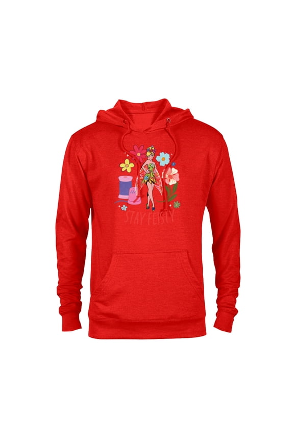 Princess Tinker Bell Stay Feisty - Pullover Hoodie for Adults - Customized-Red
