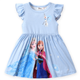 thumbnail image 1 of Disney Princess Toddler Girl Dresses Frozen Elsa Anna Character Ruffled Sleeveless Dress Size 2-6, 1 of 9