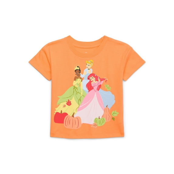 Disney Princess Toddler Girl Halloween Graphic Tee with Short Sleeves, Sizes 12M-5T