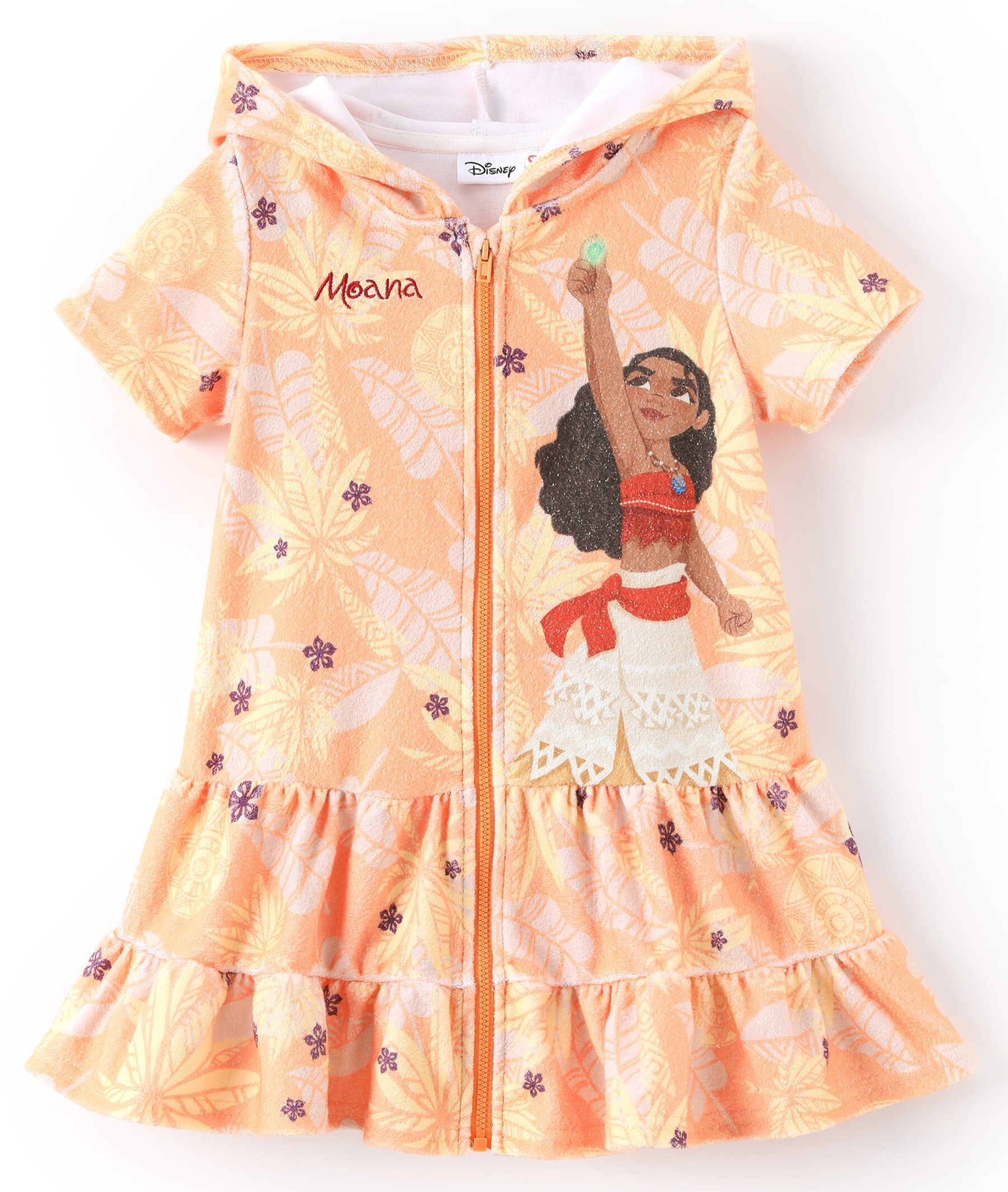 モアナ＊確認用 Disney Princess Toddler Girl Swim Cover Up Moana Graphic Polka Dot