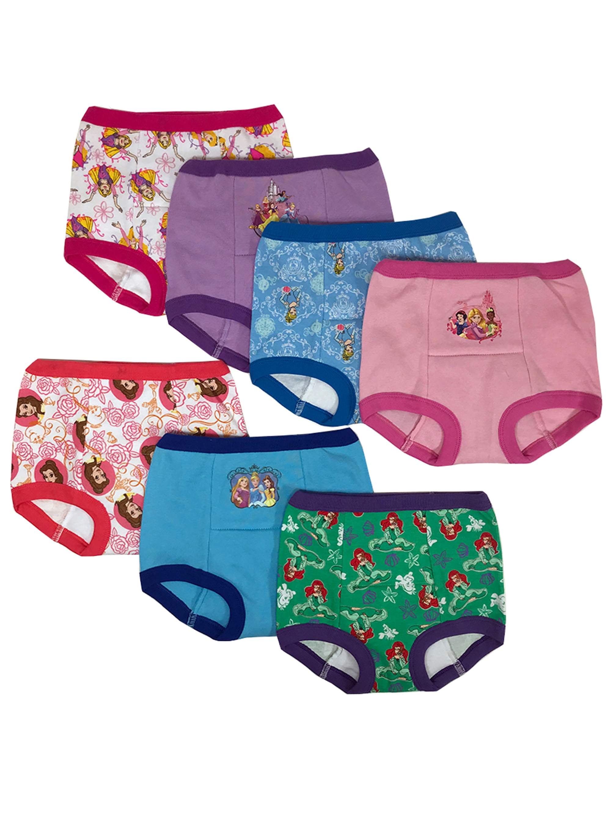 Disney Princess Toddler Girl Training Underwear, 7-Pack, Sizes 2T