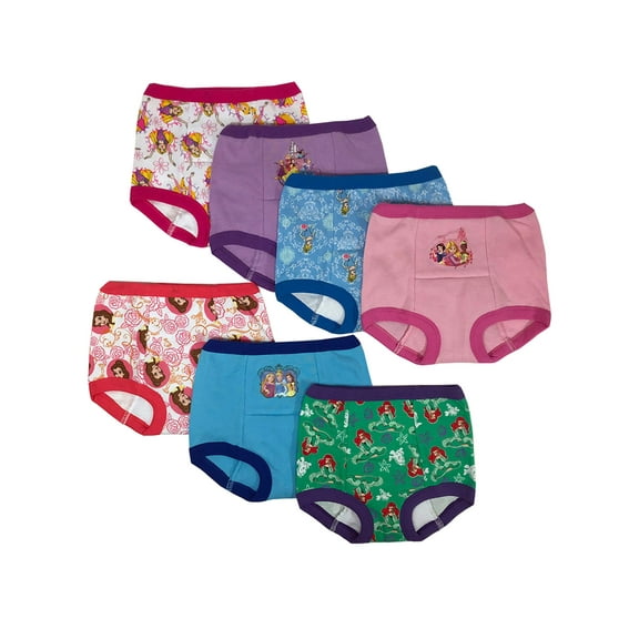 Disney Princess Toddler Girl Training Underwear, 7-Pack, Sizes 2T-5T