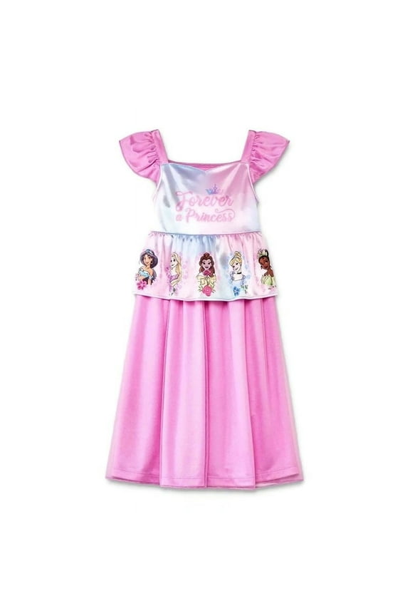 Princess Toddler Girl's Forever a Princess Pastel Floral Nightgown, Gown (Size 3T)