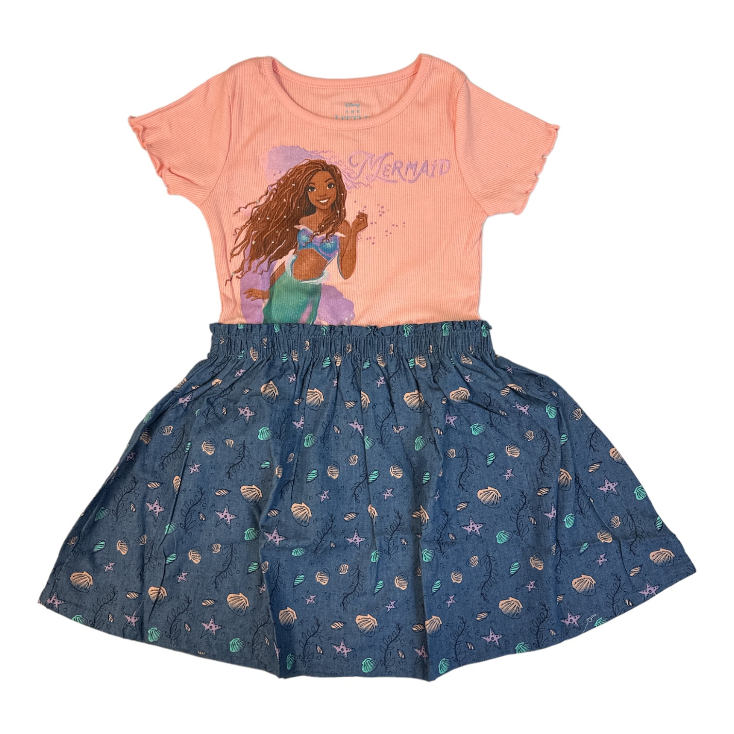 disney princess jersey dress Disney Princess Holiday Long Sleeve Collared Skater Dress with Pockets, Princess Bows - Blue