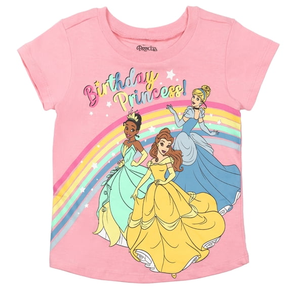 Disney Princess Toddler Girls' Birthday Graphic T-Shirt Tiana Belle Pink