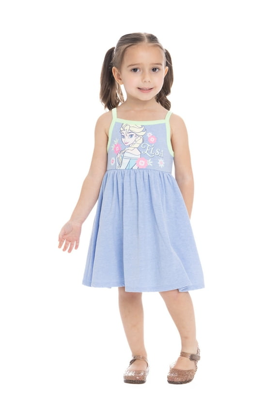 Frozen Elsa Toddler Girls Graphic Tank Dress, Sizes 12M-5T