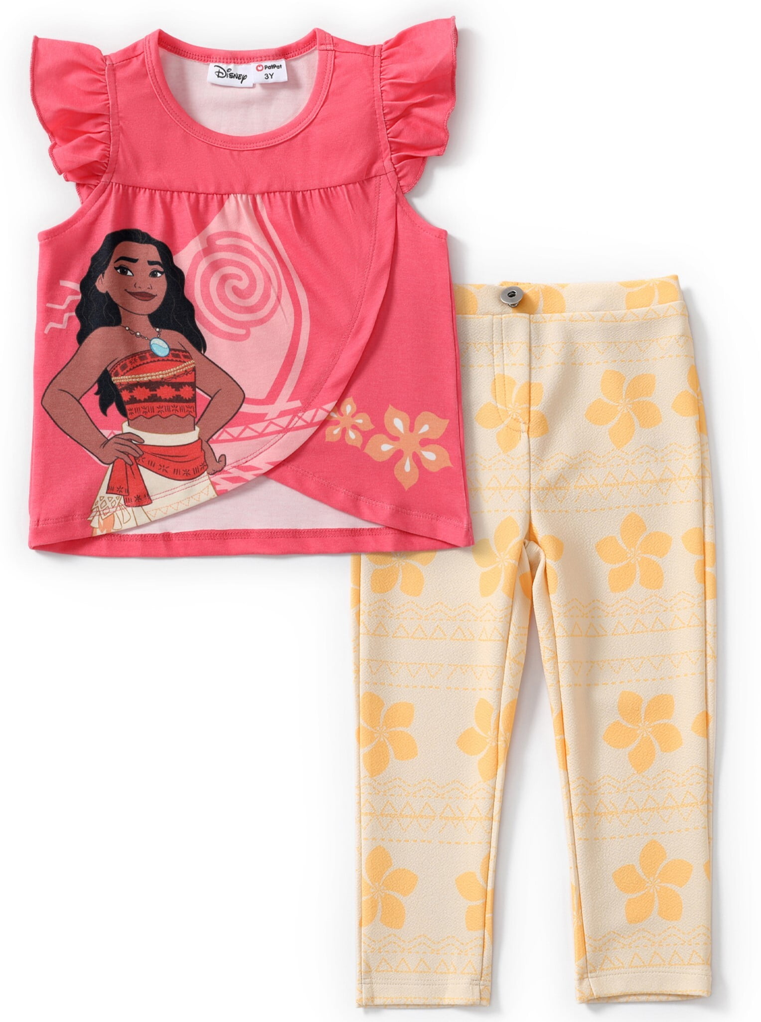 Disney Princess Toddler Girls Moana Outfit, Ruffle Tee and Leggings, 2 ...