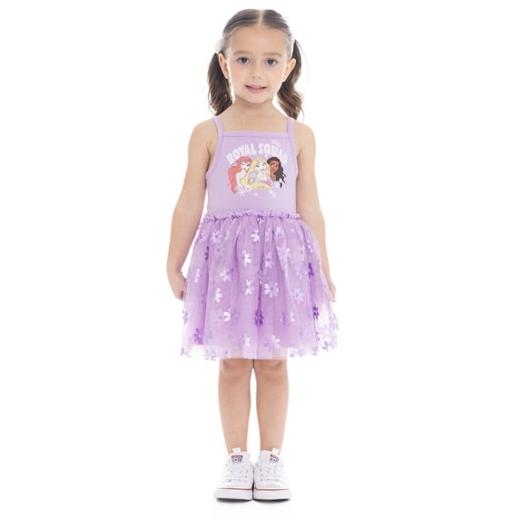 Disney Princess Toddler Girls Graphic Tank Tulle Tutu Dress, Sizes 12M-5T