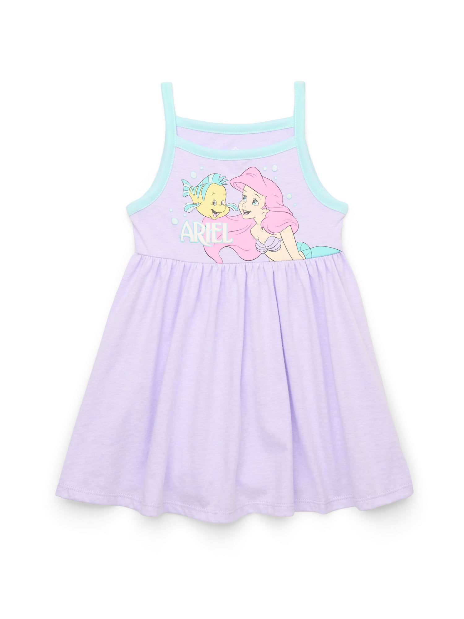 Disney Princess Toddler Girls Little Mermaid Ariel Graphic Tank Dress, Sizes 12M-5T