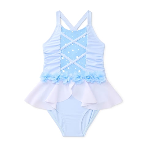 Character Toddler Girl Princess Cosplay Swimsuit, Sizes 12M-5T