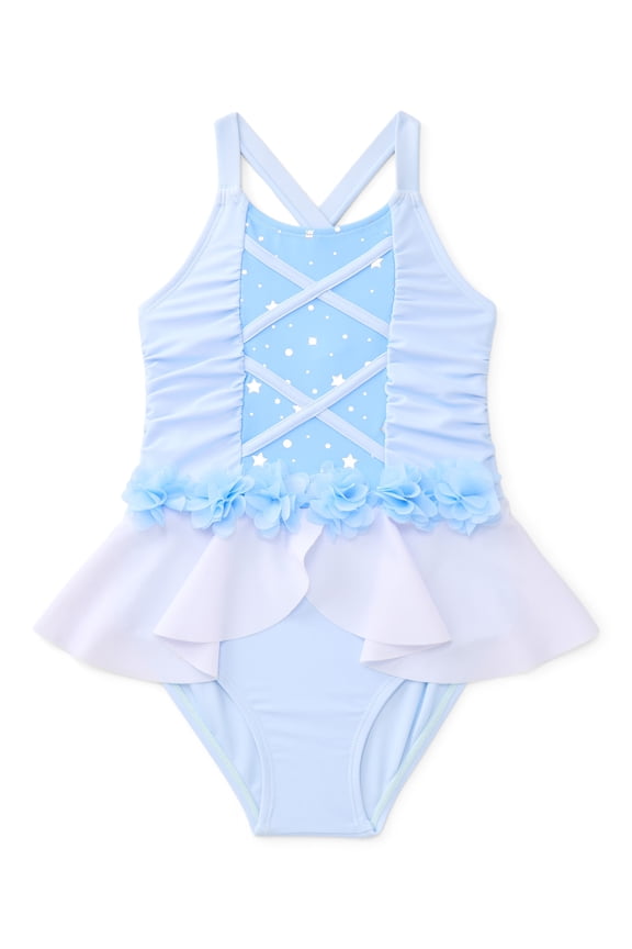 Character Toddler Girl Princess Cosplay Swimsuit, Sizes 12M-5T