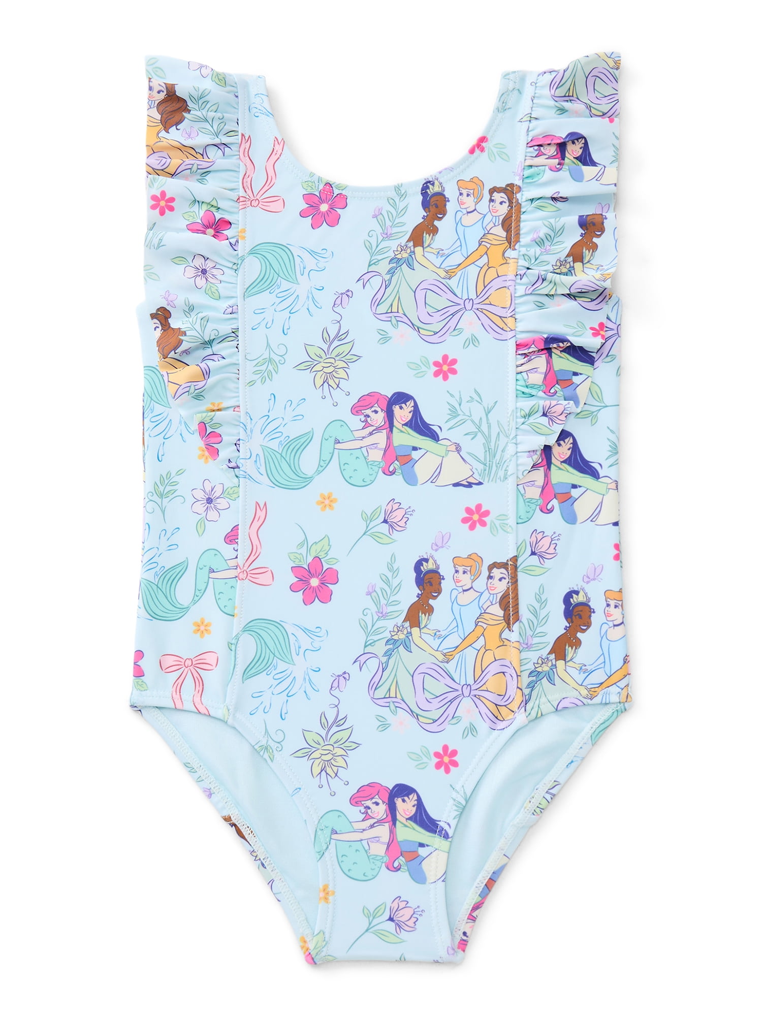 Character Toddler Girl One- Piece Swimsuit with Ruffles, Sizes 12M-5T