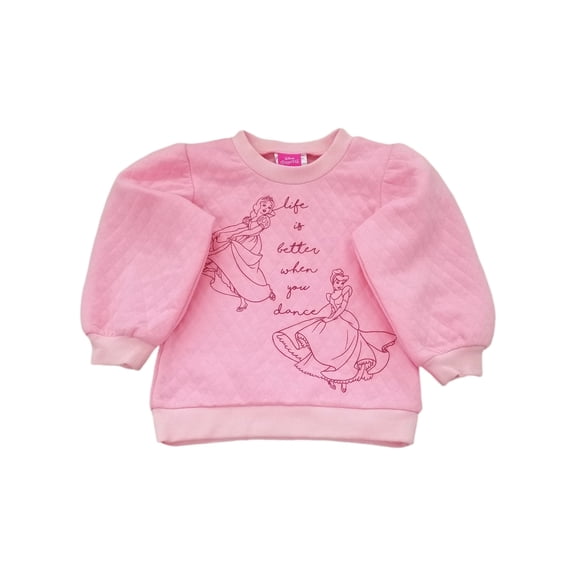 Disney Princess Toddler Girls Pink Snow White Cinderella Dance Sweatshirt 3T