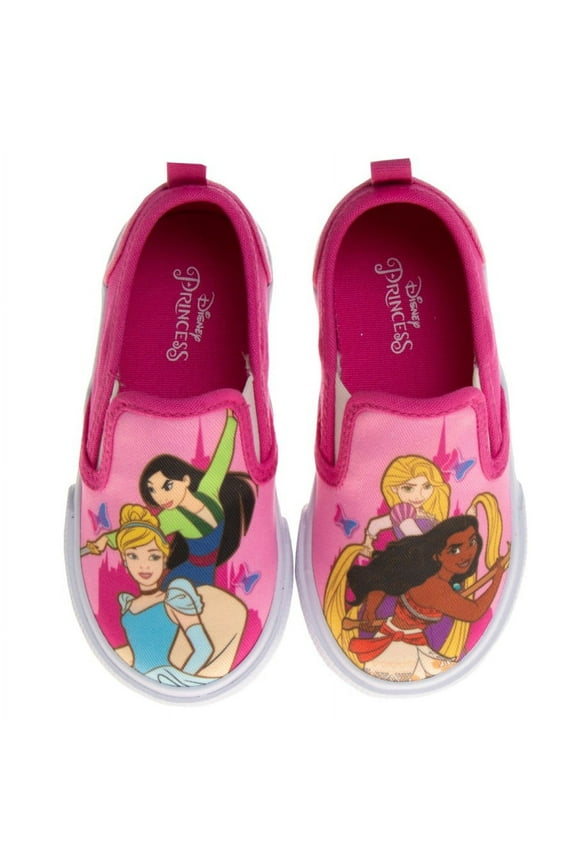Princess Toddler Girls' Slip-on Canvas Casual Sneakers - Multicolored, 10