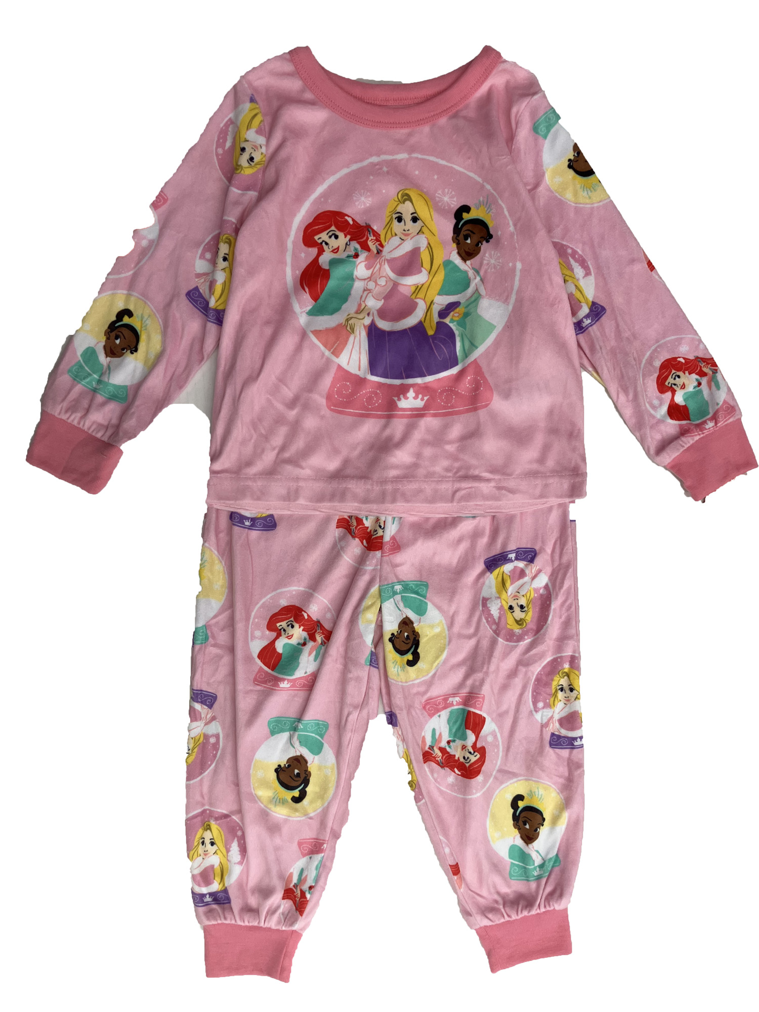 Disney Princess Toddler Girls Snug Fit Velour Long Sleeve Pajamas, 2pc ...