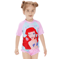 thumbnail image 1 of Disney Princess Toddler Girls Swimsuit Ariel Rapunzel Tiana Rash Guard 2 Pieces Set Sizes 2-6, 1 of 11