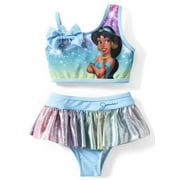 Disney Princess Toddler Girls Swimsuits Jasmine Graphic Bikini Tops and Skirts 2 Piece Sets Size 2T