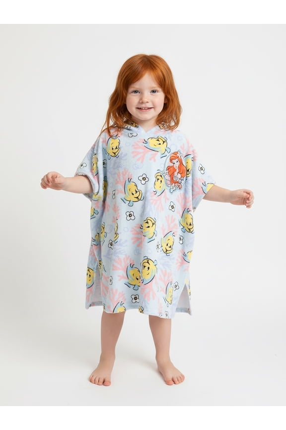 Toddler Girls Flounder Swim Cover Up Dress with Hood, Sizes 12M-5T