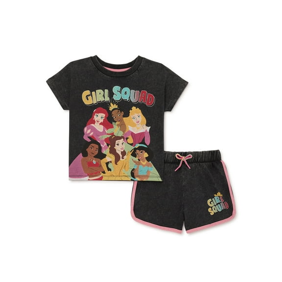 Disney Princess Toddler Girls T-Shirt and Shorts Set, 2-Piece, Sizes 2T-5T