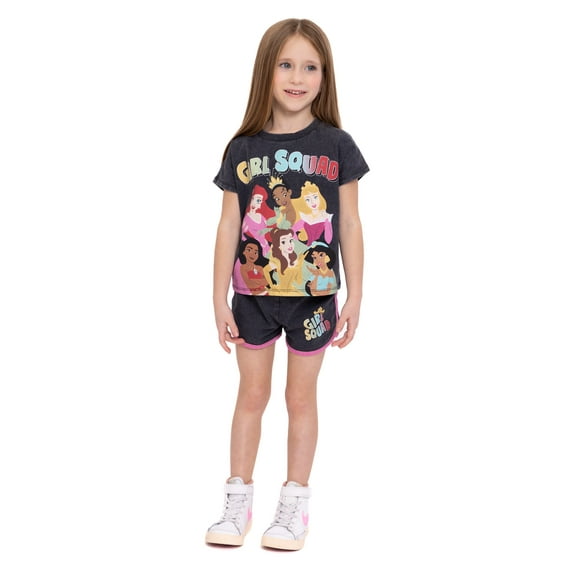 Disney Princess Toddler Girls T-Shirt and Shorts Set, 2-Piece, Sizes 2T-5T