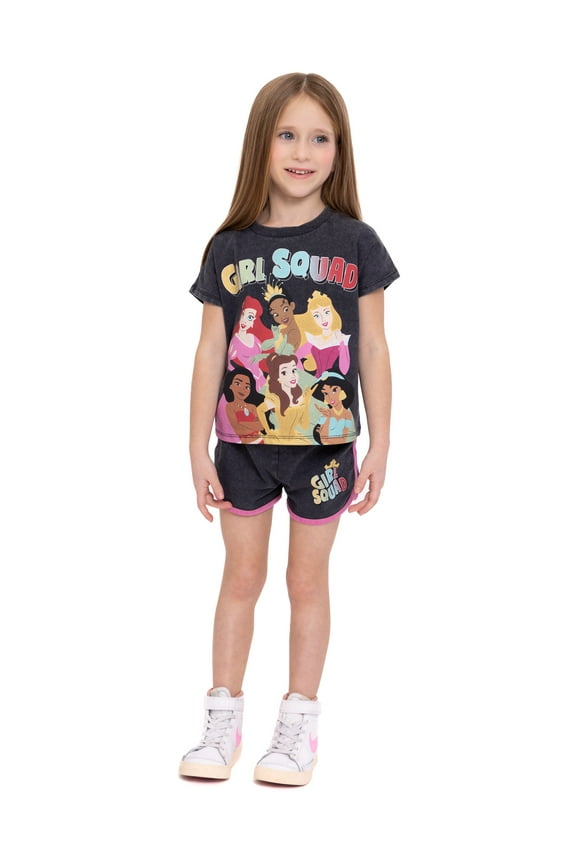 Disney Princess Toddler Girls T-Shirt and Shorts Set, 2-Piece, Sizes 2T-5T