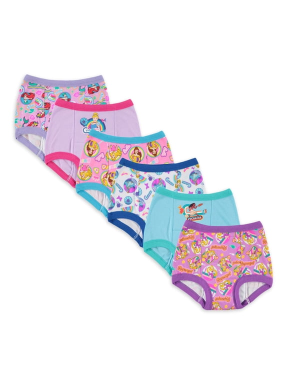 Princess Toddler Girls' Training Pants 6 pack, Size 3T, Assorted