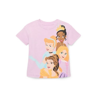 Disney Princess Toddler Short Sleeve Crewneck Tee, Sizes 12M-5T
