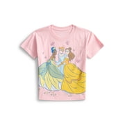 Disney Princess Toddler Graphic Crewneck Tee with Short Sleeves, Sizes 12M-5T