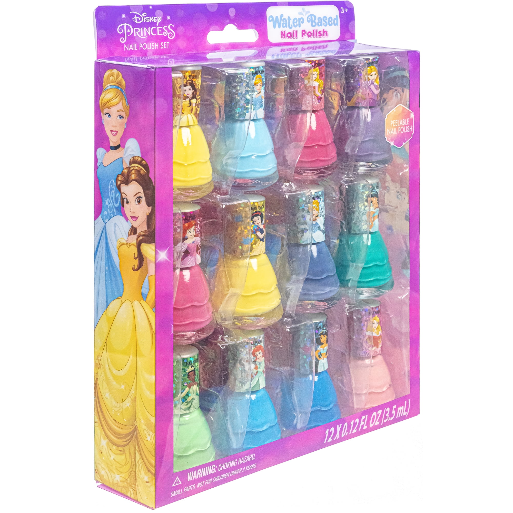 Disney Princess -Townley Girl 12 Pack Nail Polish with Toe Spacers