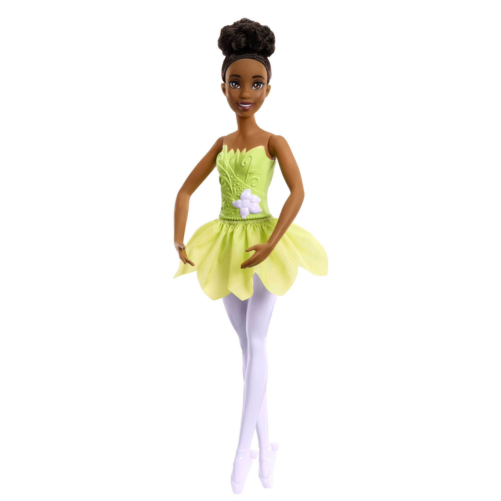Disney Princess Toys, Posable Ballerina Tiana Doll in Ballet Slippers and Ballet-style Bun